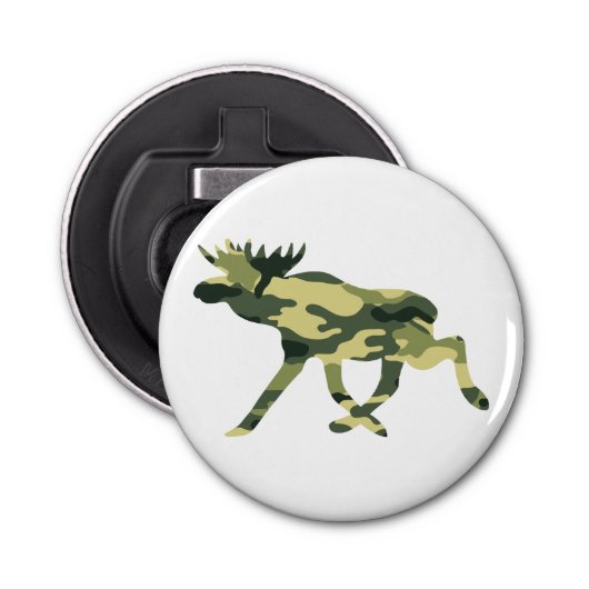 Moose / Elk Woodland Camouflage / Camo Button Flesopener (Voorkant)