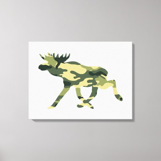 Moose / Elk Woodland Camouflage / Camo Canvas Afdruk (Voorkant)