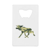 Moose / Elk Woodland Camouflage / Camo Creditkaart Flessenopener (Voorkant)