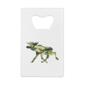 Moose / Elk Woodland Camouflage / Camo Creditkaart Flessenopener (Achterkant)
