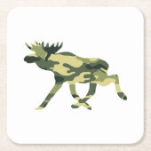 Moose / Elk Woodland Camouflage / Camo Kartonnen Onderzetters (Voorkant)