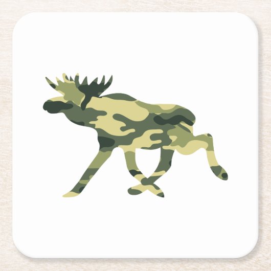 Moose / Elk Woodland Camouflage / Camo Kartonnen Onderzetters (Voorkant)