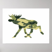 Moose / Elk Woodland Camouflage / Camo Poster (Voorkant)