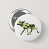 Moose / Elk Woodland Camouflage / Camo Ronde Button 5,7 Cm (Voorkant /achterkant)