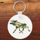 Moose / Elk Woodland Camouflage / Camo Sleutelhanger (Voorkant)