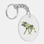 Moose / Elk Woodland Camouflage / Camo Sleutelhanger (Voorkant Links)