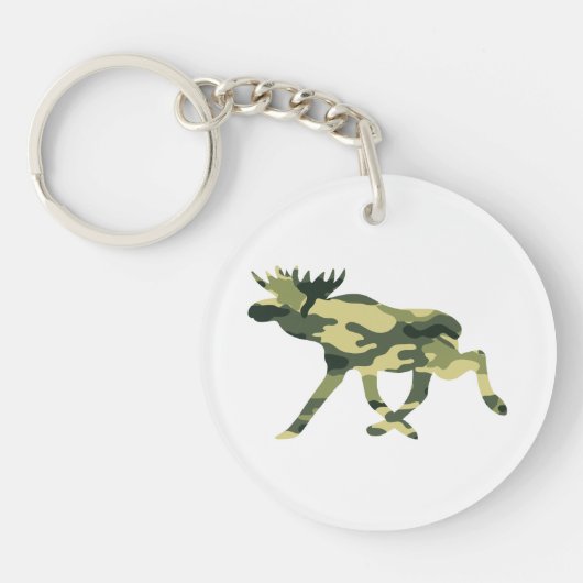 Moose / Elk Woodland Camouflage / Camo Sleutelhanger (Voorkant)
