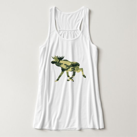 Moose / Elk Woodland Camouflage / Camo Tanktop (Design voorkant)