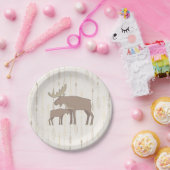 Moose en baby boho Paper Borden Papieren Bordje (Feest)