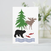 Moose en Beer Patroon Kaart (Staand voorkant)