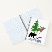 Moose en Beer Patroon Notitieboek (Binnen)