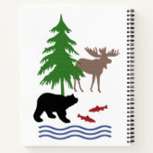 Moose en Beer Patroon Notitieboek (Achterkant)
