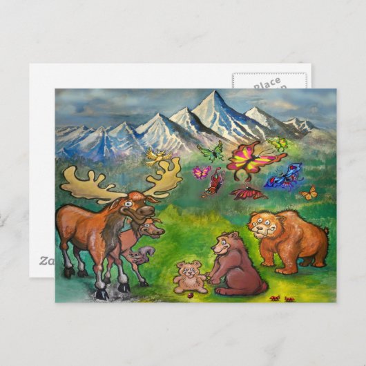 Moose en Beren Briefkaart (Voorkant / Achterkant)