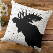 Moose en Birch Tree Pillow Kussen