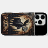 Moose en bos hout teken Case-Mate iPhone case (Achterkant (horizontaal))
