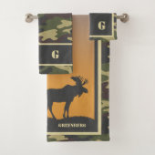 Moose en Camo Bad Handdoek (Insitu)