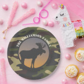 Moose en Camo Papieren Bordje (Feest)