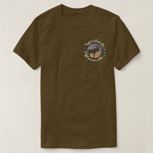 Moose en Camo Round Design T-Shirt (Design voorkant)