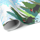 Moose en Elk Play Santa Cadeaupapier (Rol Hoek)