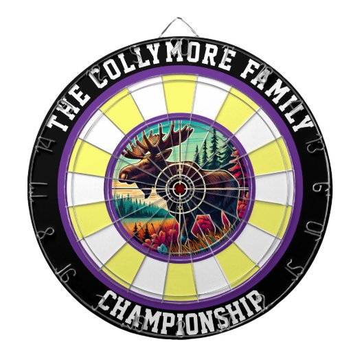 Moose en Forest Focus Dartbord (Voorkant)