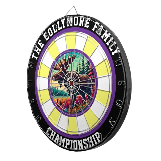 Moose en Forest Focus Dartbord (Voorkant Rechts)