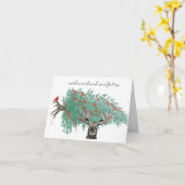 Moose en kardinaal kaart (Gele Bloem)