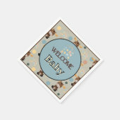 Moose en Mobiel baby shower servetten (Hoek)