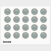 Moose en Mobiel baby shower stickers (Vel)
