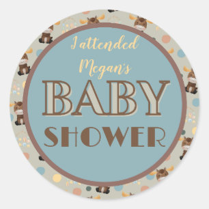 Moose en Mobiel baby shower stickers