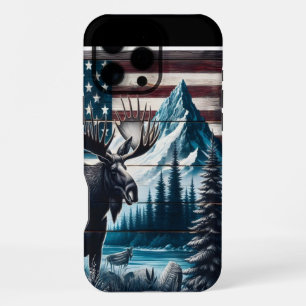 Moose en Mountain Art iPhone 16 Pro Max Hoesje
