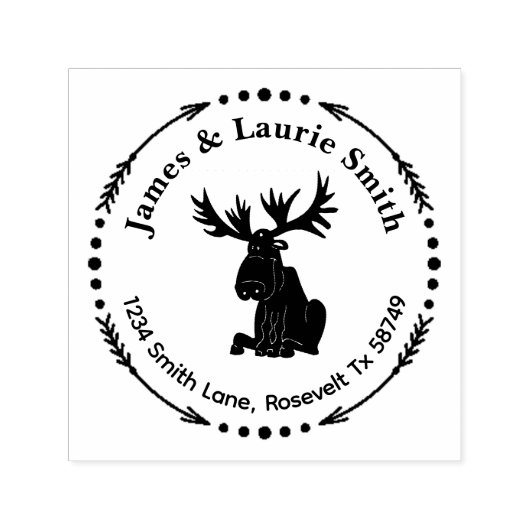 Moose en Pijlen Retouradres Zelfinktende Stempel (Design)