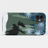 Moose en Snowflake Forest Case-Mate iPhone Case (Achterkant (horizontaal))