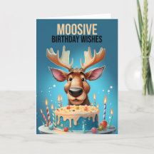 Moose en verjaardagstaart Schattige Moose