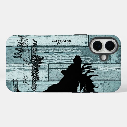  Moose en Wolf Wildlife iphone 5 Hoesje (Achterkant (horizontaal))