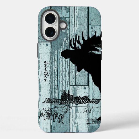  Moose en Wolf Wildlife iphone 5 Hoesje (Achterkant)