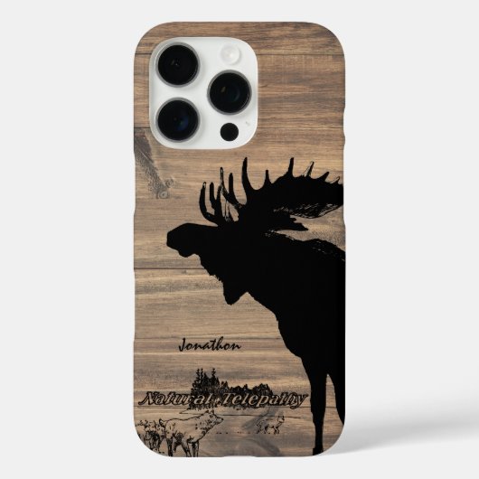  Moose en Wolf Wildlife iPhone Case (Achterkant)