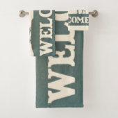 Moose Evergreen Trees Welkom Bad Handdoek (Insitu)