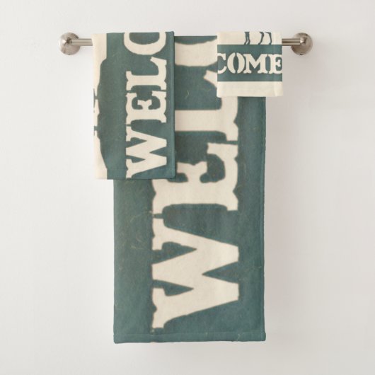 Moose Evergreen Trees Welkom Bad Handdoek (Insitu)