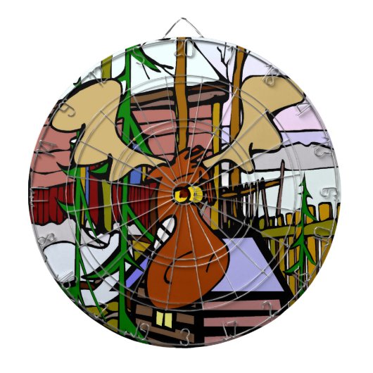 Moose Face Darts Dartbord (Voorkant)