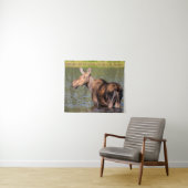 Moose Feeding in Glacier National Park, Montana Wandkleed (In Situ (horizontaal))