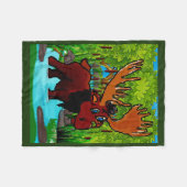 Moose Fleece Blanket (Voorkant (Horizontaal))