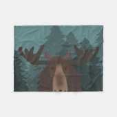 Moose Fleece Blanket Deken (Voorkant (Horizontaal))