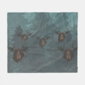 Moose Fleece Blanket Deken (Voorkant (Horizontaal))