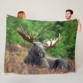 Moose Fleece Deken
