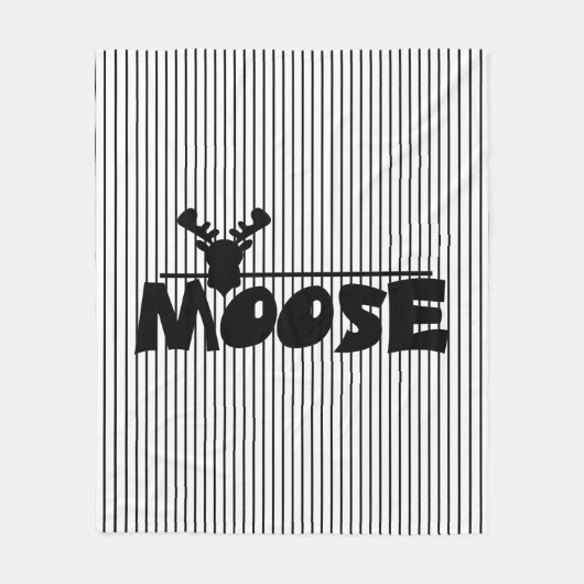 Moose Fleece Deken (Voorkant)