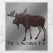 Moose Flessenetiketten Douane Moose etiketten (Enkel label)