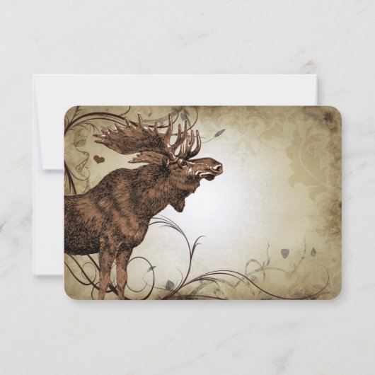  Moose Forest Lodge Ranch Wedding RSVP (Achterkant)