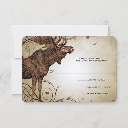  Moose Forest Lodge Ranch Wedding RSVP (Voorkant)