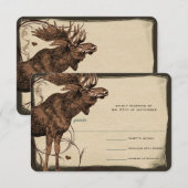 Moose Forest Lodge Ranch Wedding RSVP (Voorkant / Achterkant)