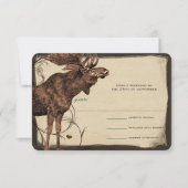 Moose Forest Lodge Ranch Wedding RSVP (Voorkant)